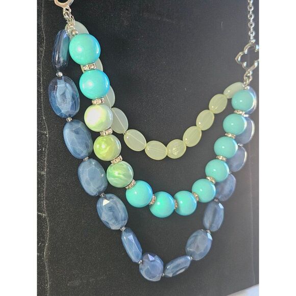 Simple Addiction silver beaded necklace 21.5-24" - Picture 4 of 12